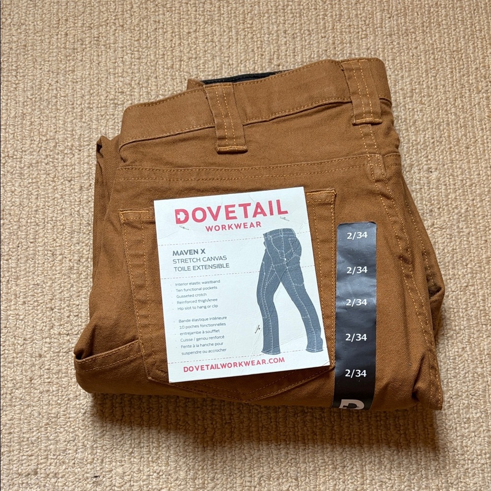 Dovetail Workwear Maven X Straight Leg Jeans - Brown